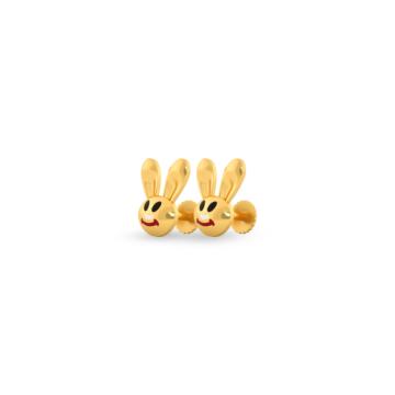 Dainty Rabbit Kids Gold Earrings