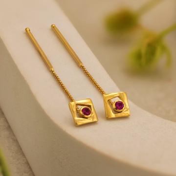 Vivacious Color Stone Gold Earrings - Fashion Fast Forward Collection