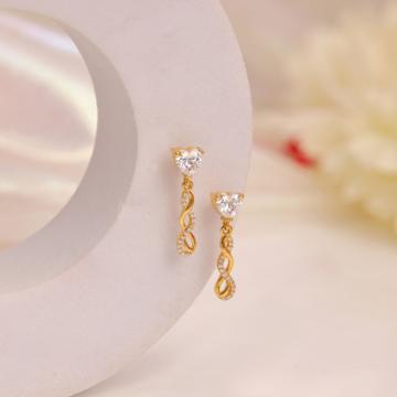 Eternal Love Twist Gold Earrings