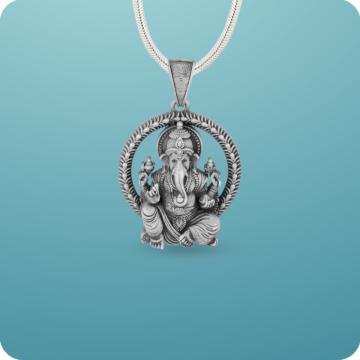 Almighty Lord Ganesha Silver Pendant