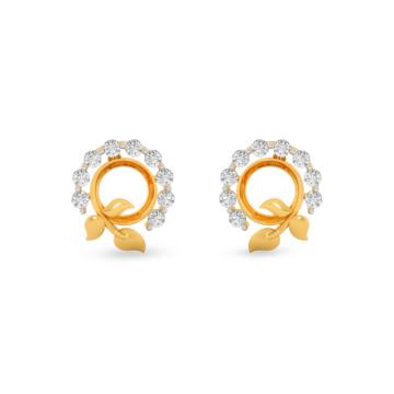 Ravishing Fancy Leaf Diamond Earrings-736A001443-1-EF IF VVS-18kt Yellow Gold-