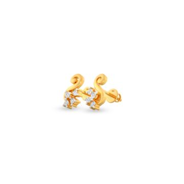 Ravishing Mayuri Diamond Earrings-736A000849-1-EF IF VVS-18kt Yellow Gold-