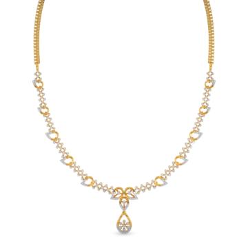 Abstract Paisley Diamond Necklace-EF IF VVS-18kt Rose Gold