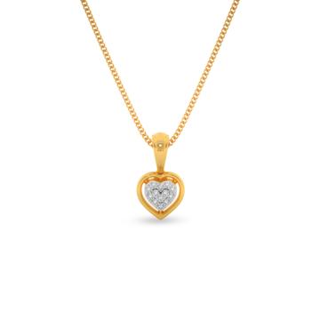 Shimmering Dual Heart Diamond Pendant