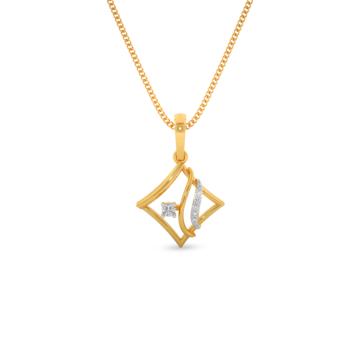 Stellar Cubic Design Diamond Pendant