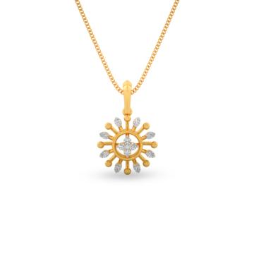 Radiant Floral Diamond Pendant