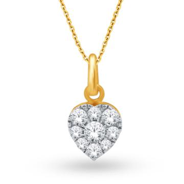 Amazing Symbol Of Love Diamond Pendant-736A001530-1-EF IF VVS-18kt Yellow Gold-