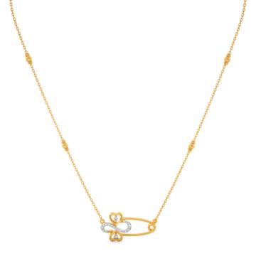 Glinting Infinity Heartin Diamond Necklace-736A001999-1-EF IF VVS-18kt Yellow Gold-