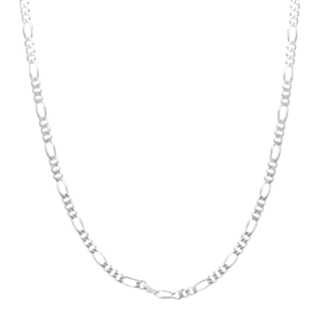 Classic with a Twist Figaro Link Sterling Silver Chain