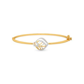 Vintage Leafy Diamond Bracelet-736A000776-1-EF IF VVS-18kt Yellow Gold-45mm * 55mm-