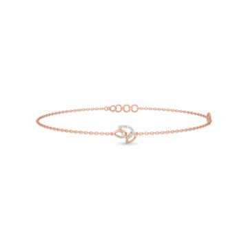 Trendy Interlocked Dew Drop Pattern Diamond Bracelet-736A002017-1-EF IF VVS-18kt Yellow Gold-6.5-