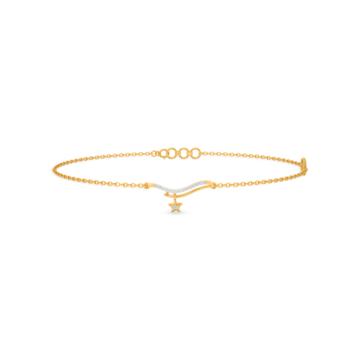 Twinkling Star Diamond Bracelet-736A002022-1-EF IF VVS-18kt Yellow Gold-6.5-