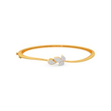 Sophisticated Leafy Diamond Bracelet-736A002012-1-EF IF VVS-18kt Yellow Gold-45mm * 55mm-