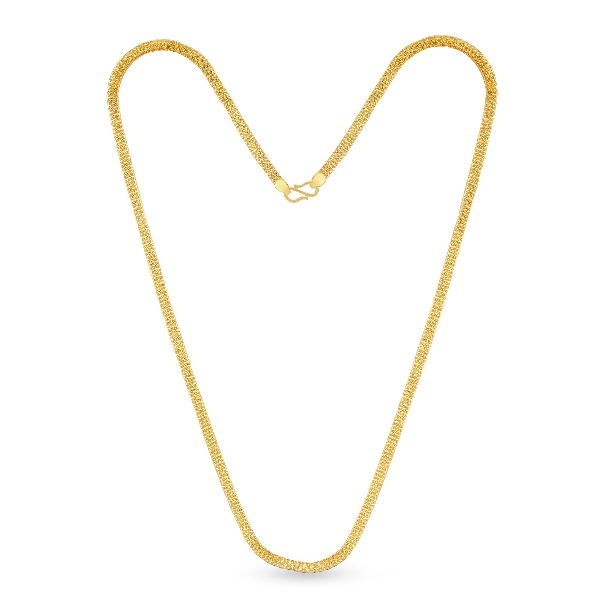 Gold Chain Box Pattern Buy Glitzy Triple Layer Box Pattern Gold Chain | GRT Jewellers